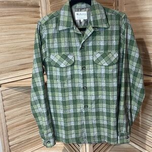 Vintage 1950s Wool Button Down Shirt Woolverine Superb Wool Blend Size Small